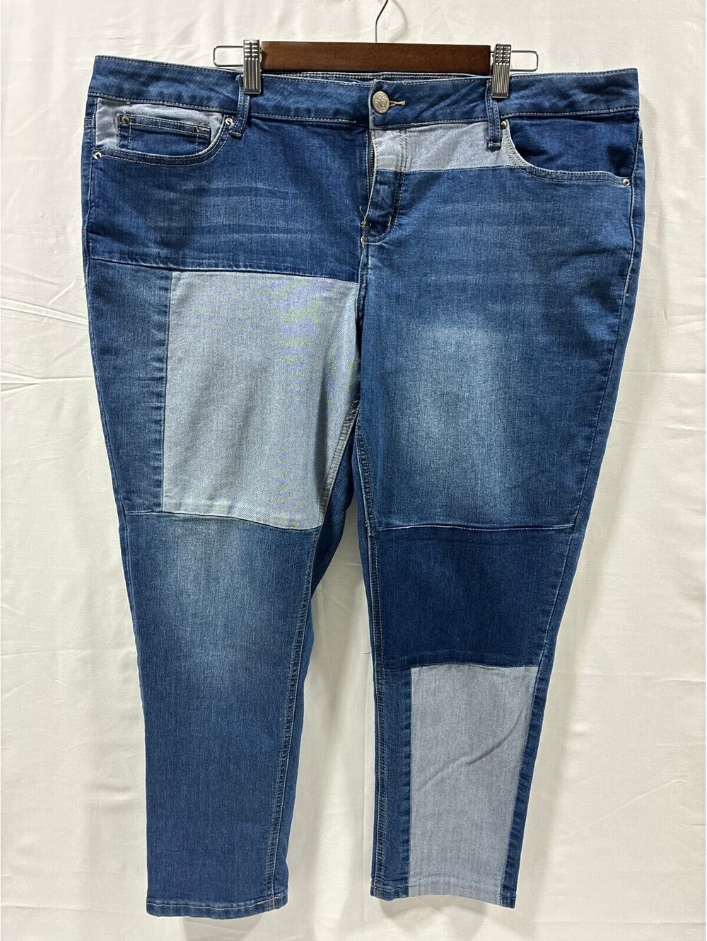 Plus Size Patchwork Jeans by Love Indigo